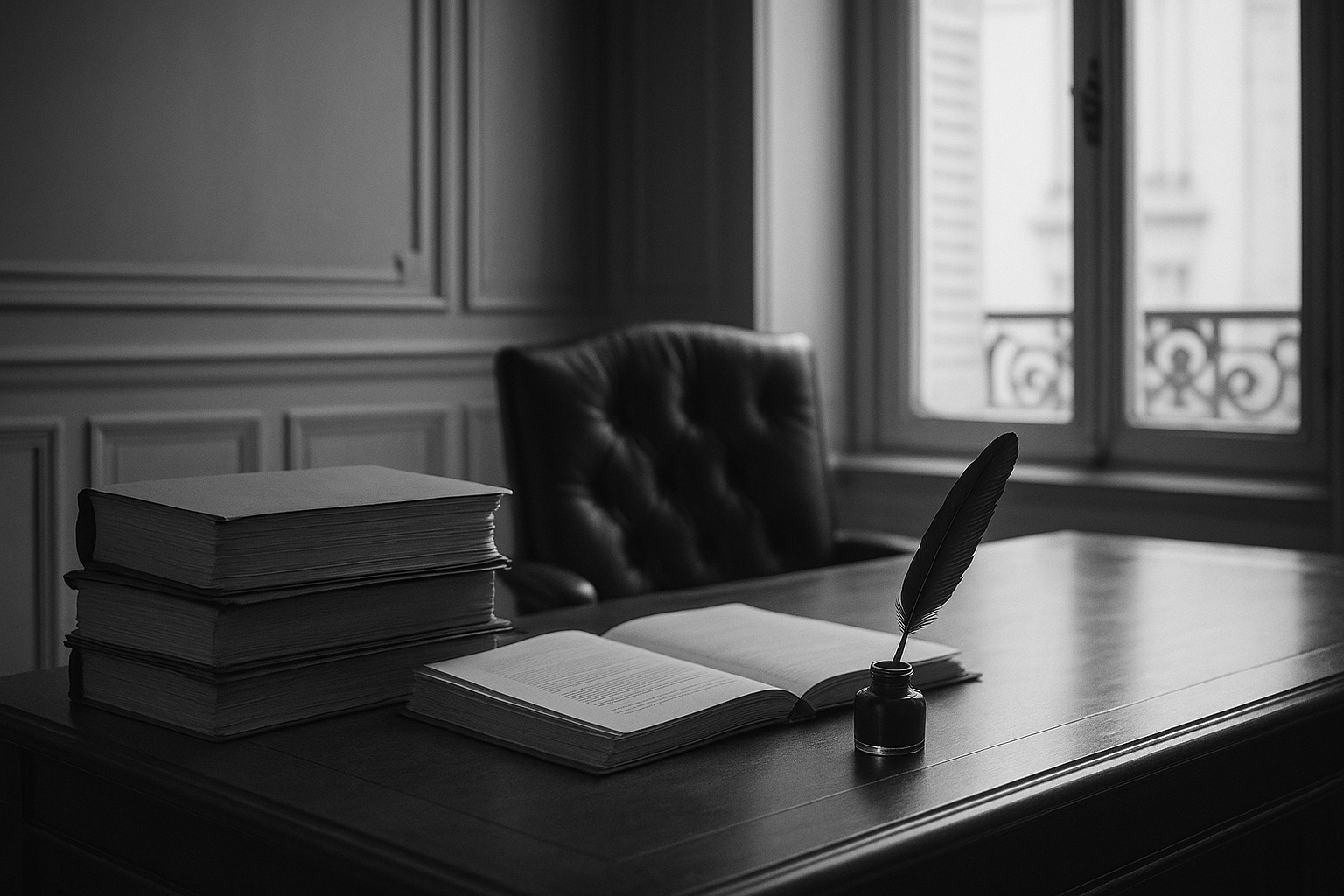 Bureau de mairie avec dossiers administratifs, illustrant la question de la délégation dans le détournement de fonds publics