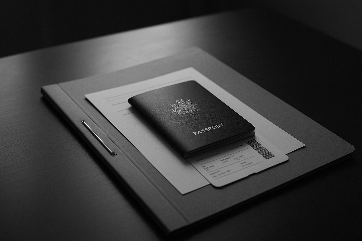 Une porte de cellule entrouverte laissant filtrer la lumière dans un couloir d'établissement pénitentiaire, photographie éditoriale en noir et blanc