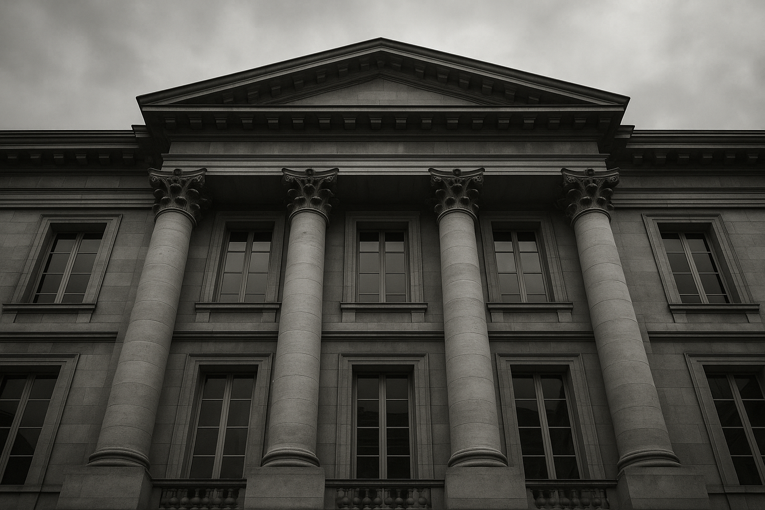 Façade d'un bâtiment institutionnel, illustration du contrôle de constitutionnalité de la loi sécurité globale