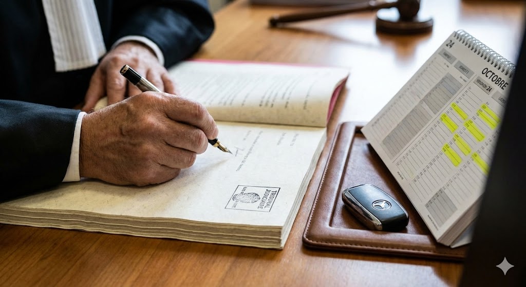 Permis blanc : conduire malgré une suspension judiciaire