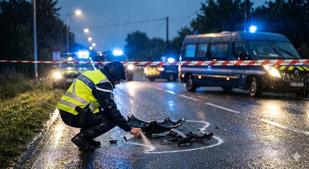 Illustration d'un accident mortel de la route et de la procédure pénale qui suit