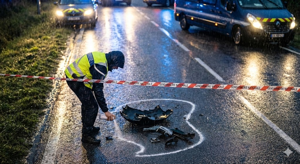 Conducteur rassemblant les documents de son dossier après un accident de la route