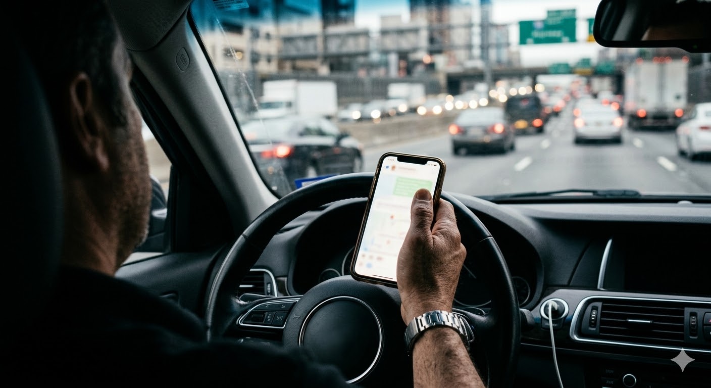 Téléphone au volant : risques, amende et retrait de points