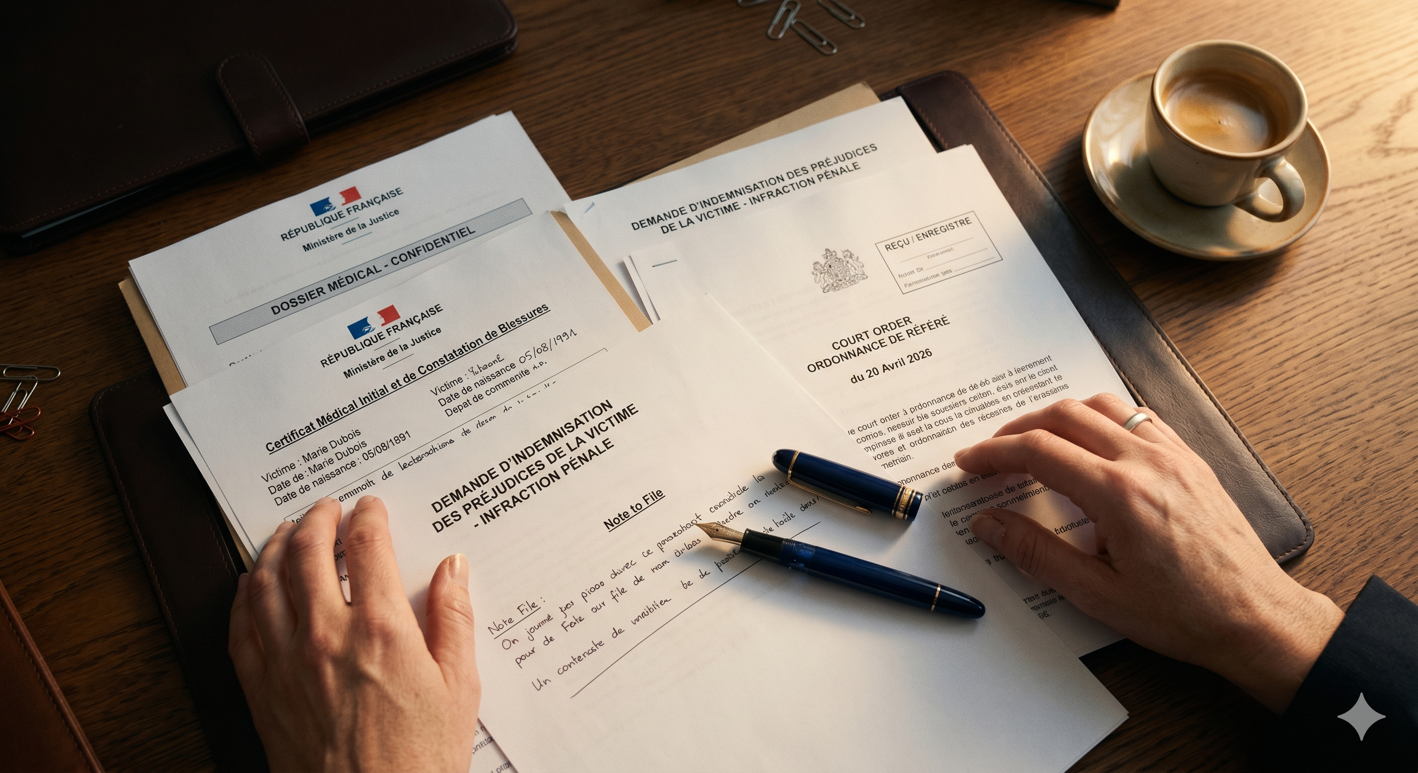 Indemnisation des victimes : démarches CIVI, SARVI et FGAO